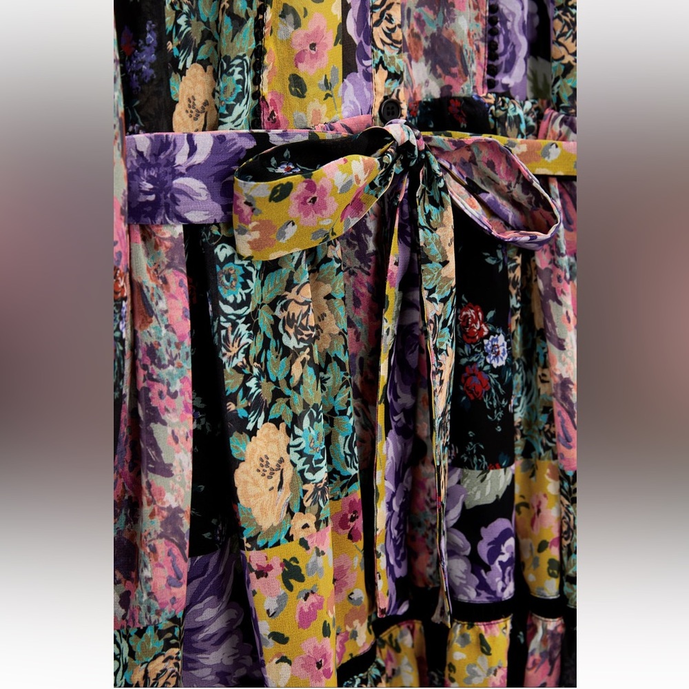ZARA PRINTED RUFFLED SHORT DRESS - Picture 7 of 8